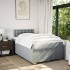 Cama box spring con colchón tela gris claro 120x200