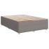 Cama box spring con colchón tela gris taupe 160x200