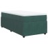Cama box spring con colchón terciopelo verde oscuro 90x190