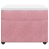 Cama box spring con colchón terciopelo rosa 90x190