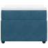 Cama box spring con colchón terciopelo azul oscuro 90x200