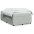 Cama box spring con colchón terciopelo gris claro 120x190