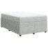 Cama box spring con colchón terciopelo gris claro 120x190