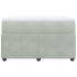 Cama box spring con colchón terciopelo gris claro 120x190