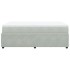 Cama box spring con colchón terciopelo gris claro 120x190