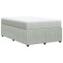 Cama box spring con colchón terciopelo gris claro 120x190