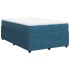 Cama box spring con colchón terciopelo azul oscuro 120x190