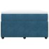 Cama box spring con colchón terciopelo azul oscuro 120x190