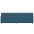 Cama box spring con colchón terciopelo azul oscuro 120x190