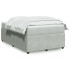 Cama box spring con colchón terciopelo gris claro 120x200
