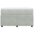 Cama box spring con colchón terciopelo gris claro 120x200