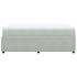 Cama box spring con colchón terciopelo gris claro 120x200