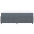 Cama box spring con colchón terciopelo gris oscuro 140x190