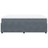 Cama box spring con colchón terciopelo gris oscuro 140x200