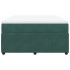 Cama box spring con colchón terciopelo verde oscuro 140x200