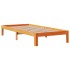 Estructura cama con cajones madera maciza pino marrón 90x190