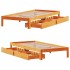 Estructura cama con cajones madera maciza pino marrón 90x190