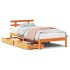 Estructura cama con cajones madera maciza pino marrón 90x190