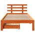 Estructura cama con cajones madera maciza pino marrón 90x190