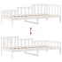 Sofá cama con cajones madera maciza de pino 90x190