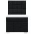 Cama box spring con colchón tela negro 80x200