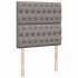 Cama box spring con colchón tela gris taupe 100x200