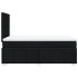 Cama box spring con colchón tela negro 120x190