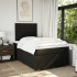 Cama box spring con colchón tela negro 120x190