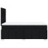 Cama box spring con colchón tela negro 120x190