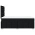 Cama box spring con colchón tela negro 120x190