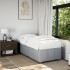 Estructura de cama sin colchón tela gris claro 80x200
