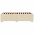 Estructura de cama sin colchón tela crema 90x200