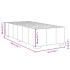 Estructura de cama sin colchón tela crema 90x200