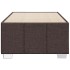 Estructura de cama sin colchón tela marrón oscuro 100x200
