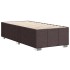 Estructura de cama sin colchón tela marrón oscuro 100x200