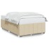 Estructura de cama sin colchón tela crema 120x190