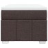 Cama box spring con colchón tela marrón oscuro 80x200