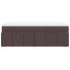 Cama box spring con colchón tela marrón oscuro 80x200