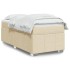 Cama box spring con colchón tela color crema 80x200