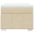 Cama box spring con colchón tela color crema 80x200