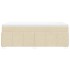 Cama box spring con colchón tela color crema 80x200