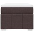 Cama box spring con colchón tela marrón oscuro 90x190