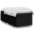 Cama box spring con colchón tela negro 90x200