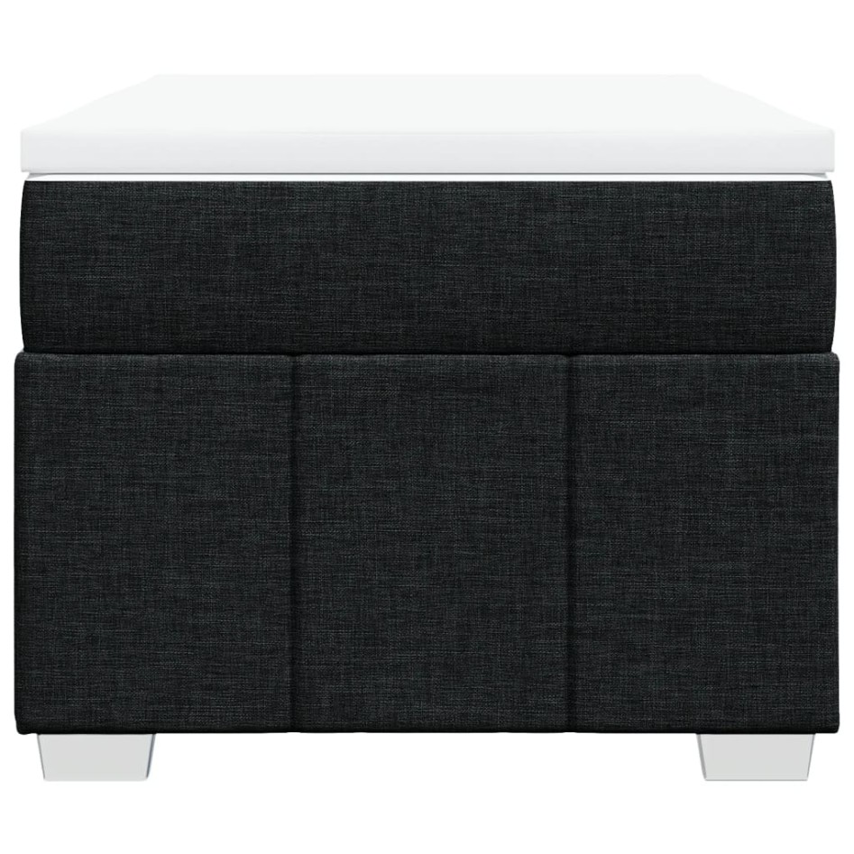 Cama box spring con colchón tela negro 90x200