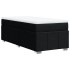 Cama box spring con colchón tela negro 90x200