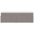 Cama box spring con colchón tela gris taupe 90x200