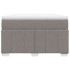 Cama box spring con colchón tela gris taupe 120x200