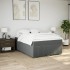 Cama box spring con colchón tela gris oscuro 140x190