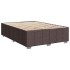 Cama box spring con colchón tela marrón oscuro 140x190