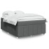 Cama box spring con colchón tela gris oscuro 140x200